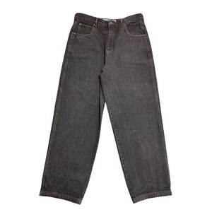 Factor International Jeans Mens 38x33 Gray Denim Straight Leg Charcoal Wash